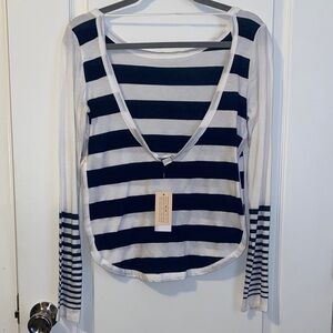 Women’s Backless Striped Long Sleeve